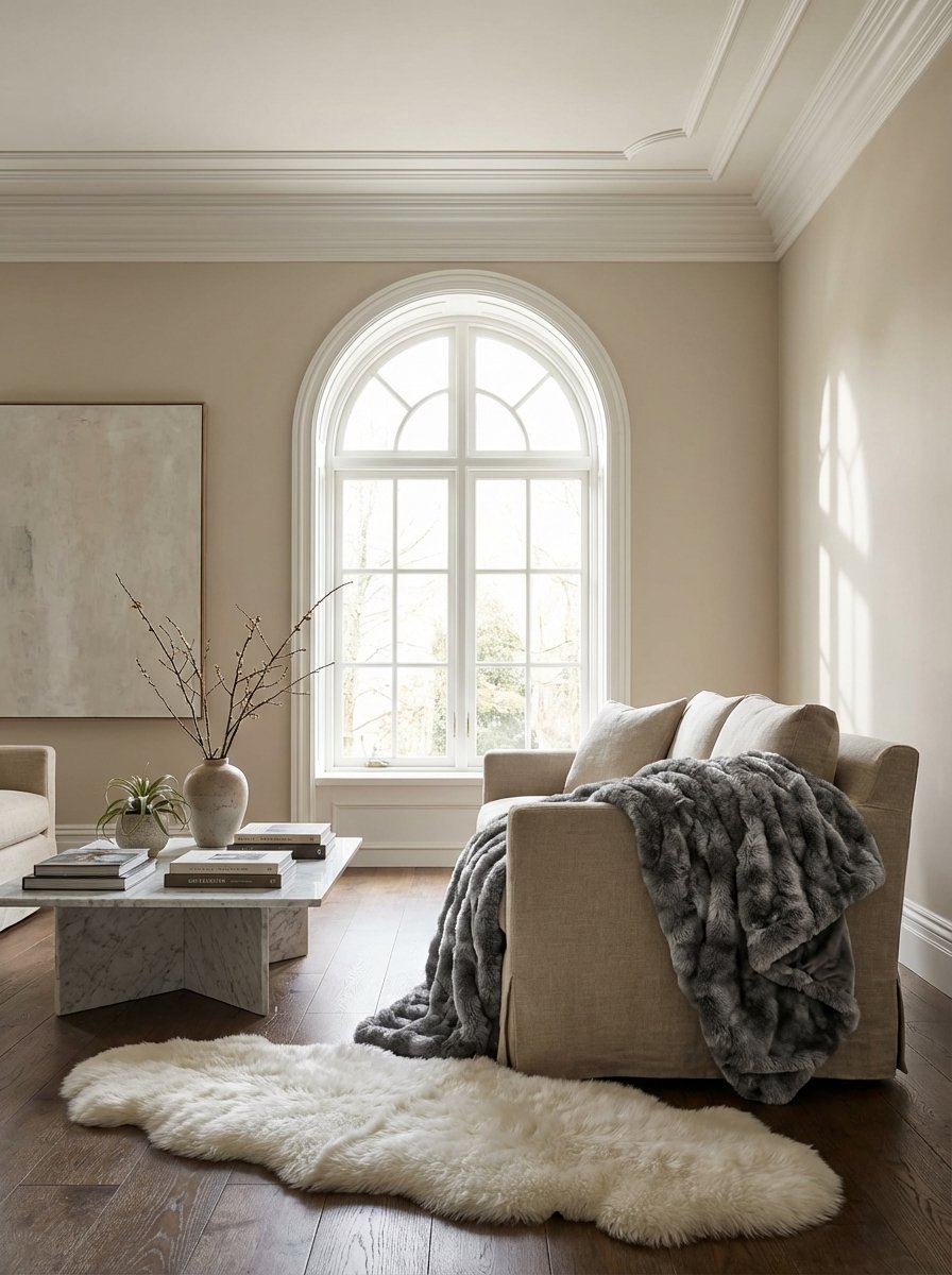 Designed ceiling treatment featuring crown molding paint color texture pattern elevating overlooked fifth wall surface