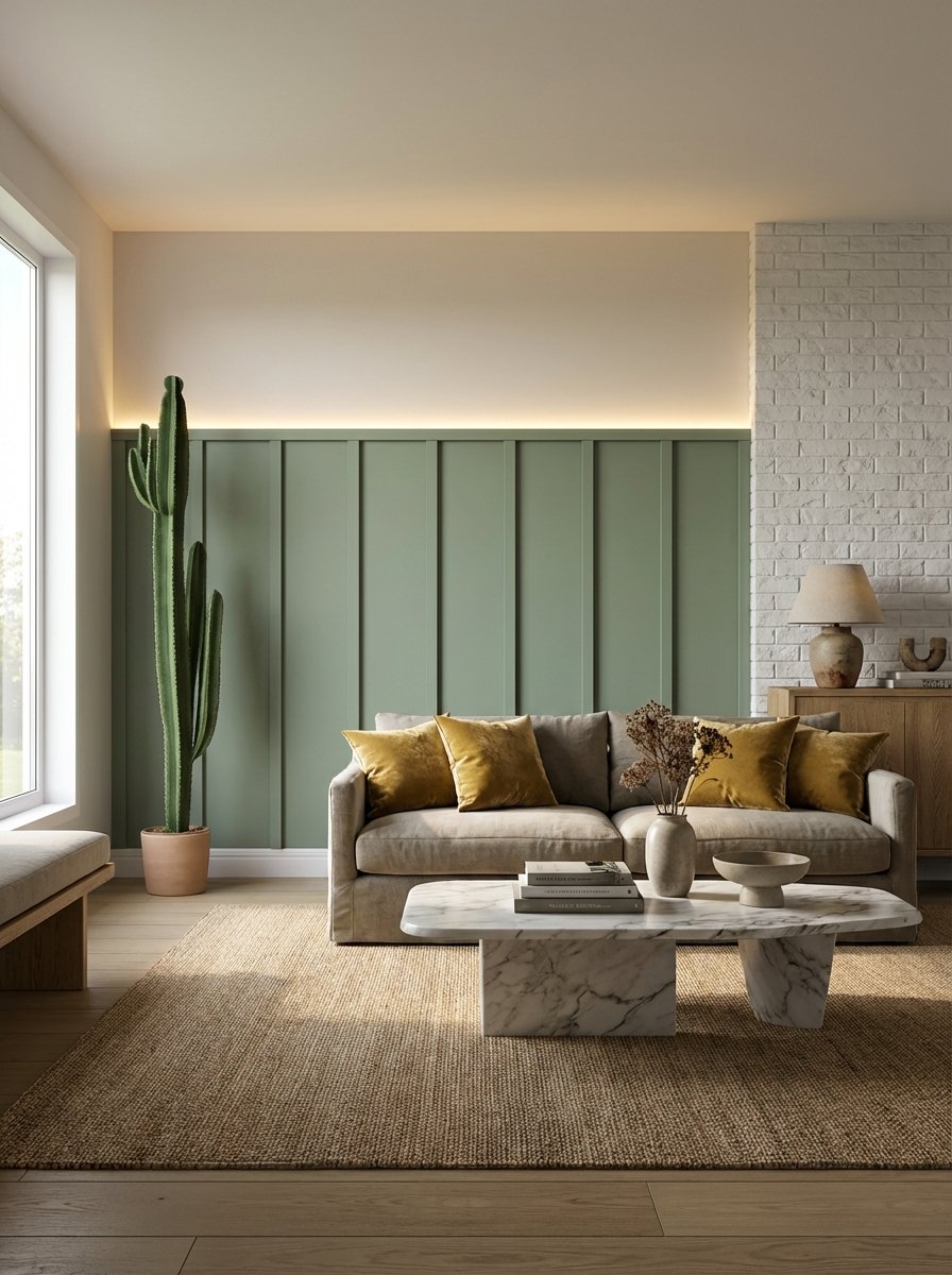 Dimensional wall treatments including peel-and-stick 3D panels grasscloth wallpaper and textured accent walls creating tactile luxury